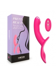 Розовый поясной вибратор с пультом ДУ - I-MOON - купить с доставкой в Подольске