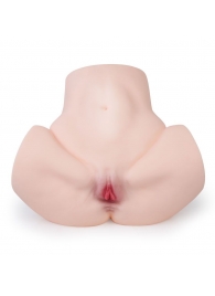 Телесный мастурбатор-полуторс с двумя функциональными отверстиями - вагиной и анусом - Tokyo Style - в Подольске купить с доставкой