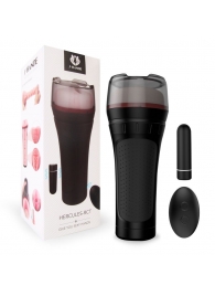 Черный мастурбатор-вагина с вибропулей и пультом ДУ - S-HANDE - в Подольске купить с доставкой