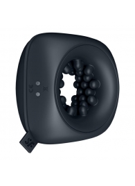 Черный мужской вибромассажер Ring Stroker - Satisfyer - в Подольске купить с доставкой