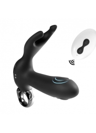 Черный вибромассажер простаты с эффектом маятника и пультом ДУ - 16 см. - Secwell - в Подольске купить с доставкой