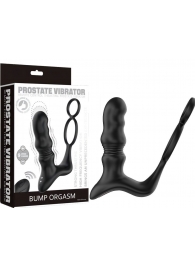 Черный вибростимулятор простаты с поступательными движениями и пультом ДУ - Secwell - в Подольске купить с доставкой