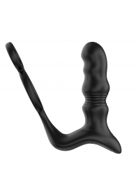 Черный вибростимулятор простаты с поступательными движениями и пультом ДУ - Secwell - в Подольске купить с доставкой