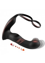 Черный вибромассажер простаты с эффектом фингеринга - 16 см. - Secwell - в Подольске купить с доставкой