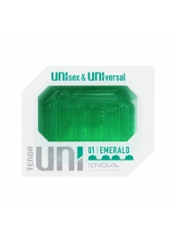 Зеленый мастурбатор-стимулятор Tenga Uni Emerald - Tenga - в Подольске купить с доставкой