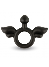 Черное эрекционное кольцо с крыльями Rooster Jeliel Angel - Velv or - в Подольске купить с доставкой