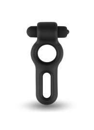 Черное двойное эрекционное виброкольцо Rooster Drake - Velv or - в Подольске купить с доставкой