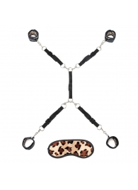 Леопардовая фиксация на матрас для рук и ног Classic Bedspreader - Lux Fetish - купить с доставкой в Подольске