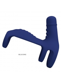 Синяя вибронасадка на пенис Vibrating Penis Sling - Baile - в Подольске купить с доставкой