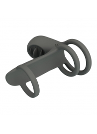 Серая насадка на пенис с 12 режимами вибрации - Baile - в Подольске купить с доставкой