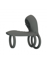 Серая насадка на пенис с 12 режимами вибрации - Baile - в Подольске купить с доставкой