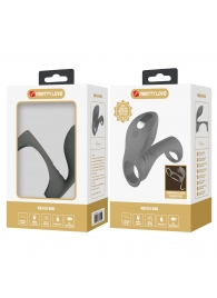 Серая насадка для пениса с вибростимуляцией - Baile - в Подольске купить с доставкой