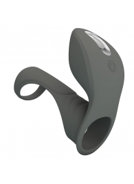 Серая насадка для пениса с вибростимуляцией - Baile - в Подольске купить с доставкой