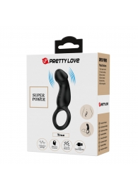 Черное вибрирующее кольцо Trae - Baile - в Подольске купить с доставкой