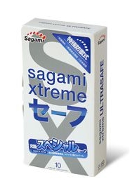 Презервативы Sagami Xtreme Ultrasafe с двойным количеством смазки - 10 шт. - Sagami - купить с доставкой в Подольске