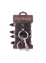 Черные однослойные наручники из натуральной кожи - Crazy Handmade - купить с доставкой в Подольске