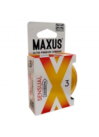 Презервативы анатомической формы Maxus Sensual - 3 шт. - Maxus - купить с доставкой в Подольске