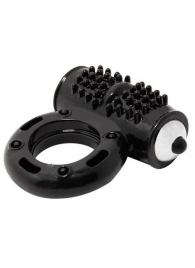 Черное эрекционное кольцо с 10 режимами вибрации - Baile - в Подольске купить с доставкой