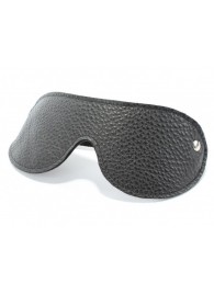 Черная кожаная маска на глаза - БДСМ Арсенал - купить с доставкой в Подольске