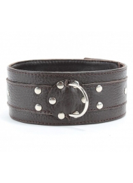 Широкий черный ошейник из мягкой кожи - БДСМ Арсенал - купить с доставкой в Подольске