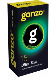 Прозрачные ультратонкие презервативы Ganzo Ultra thin - 15 шт. - Ganzo - купить с доставкой в Подольске