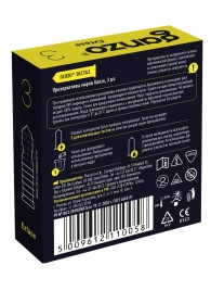 Презервативы анатомической формы с точечной и ребристой структурой Ganzo Extase - 3 шт. - Ganzo - купить с доставкой в Подольске