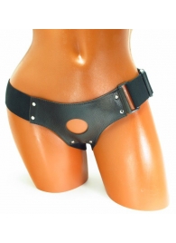 Трусики для страпона коричневого цвета - БДСМ Арсенал - купить с доставкой в Подольске