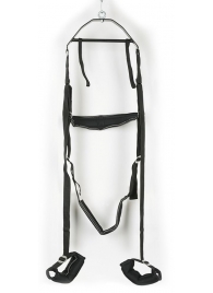 Черные секс-качели из широких ремней - Orion - купить с доставкой в Подольске