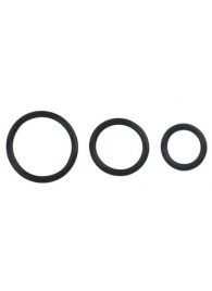 Набор из 3 чёрных колец различного диаметра - Baile - в Подольске купить с доставкой