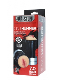 Двусторонний мастурбатор REALSTUFF 2 IN 1 HUMMER MOUTH   VAGINA - ротик и вагина - Dream Toys - в Подольске купить с доставкой