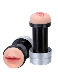 Двусторонний мастурбатор REALSTUFF 2 IN 1 HUMMER MOUTH   VAGINA - ротик и вагина - Dream Toys - в Подольске купить с доставкой