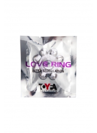 Прозрачное гелевое эрекционное кольцо-цветок - Toyfa Basic - в Подольске купить с доставкой