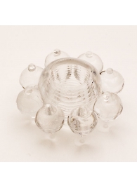 Прозрачное гелевое эрекционное кольцо-цветок - Toyfa Basic - в Подольске купить с доставкой