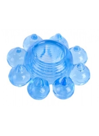 Голубая гелевая насадка-цветок - Toyfa Basic - в Подольске купить с доставкой