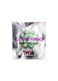 Зеленое эрекционное кольцо-цветок - Toyfa Basic - в Подольске купить с доставкой