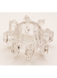 Прозрачное гелевое эрекционное кольцо-звезда - Toyfa Basic - в Подольске купить с доставкой