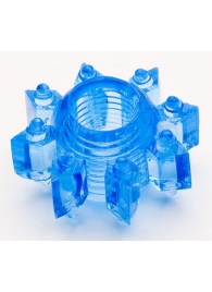 Голубая гелевая насадка-звезда - Toyfa Basic - в Подольске купить с доставкой