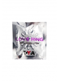 Прозрачное гелевое эрекционное кольцо с шипиками - Toyfa Basic - в Подольске купить с доставкой