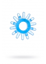 Голубая гелевая насадка с шипиками - Toyfa Basic - в Подольске купить с доставкой