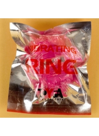 Розовое виброкольцо с двумя батарейками - Toyfa Basic - в Подольске купить с доставкой