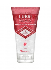 Интимный гель-смазка на водной основе Lubrimax Magic Strawberry - 75 мл. - ИнтелБИО - купить с доставкой в Подольске