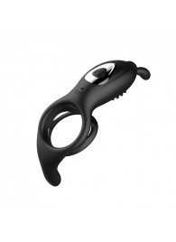 Черное эрекционное кольцо с вибрацией и пультом ДУ - Secwell - в Подольске купить с доставкой