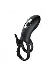 Черное эрекционное кольцо с вибрацией и утяжкой под мошонку - Secwell - в Подольске купить с доставкой