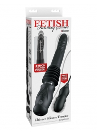 Черный автоматический вибромассажер с вибропулей Ultimate Silicone Thruster - Pipedream - купить с доставкой в Подольске