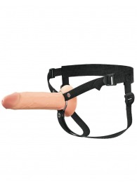 Полый страпон на ремнях 8’’ Hollow Silicone Strap-on - Pipedream - купить с доставкой в Подольске