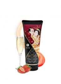 Массажный крем для тела с ароматом клубники и шампанского Sparkling Strawberry Wine - 200 мл. - Shunga - купить с доставкой в Подольске