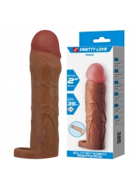 Коричневая насадка на пенис Hani - 18 см. - Baile - в Подольске купить с доставкой