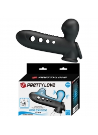 Черная насадка на пенис с эффектом расширения Crane - 18,4 см. - Baile - в Подольске купить с доставкой