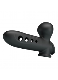 Черная насадка на пенис с эффектом расширения Crane - 18,4 см. - Baile - в Подольске купить с доставкой