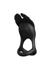 Черное перезаряжаемое виброкольцо на пенис Silas - Baile - в Подольске купить с доставкой